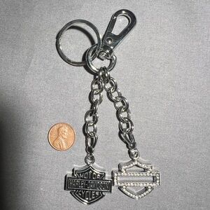 New, Harley Davidson keychain with removable bar and shields.